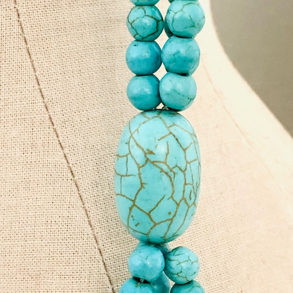 Vintage turquoise bead southwestern style necklace 💙 - Picture 5 of 13